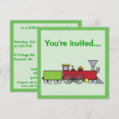 Invitation à la fête d'anniversaire du Train Colou (Devant / Derrière)