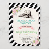 Invitation à la fête d'anniversaire du train de fi (Devant / Derrière)