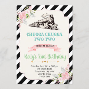 Invitation à la fête d'anniversaire du train de fi