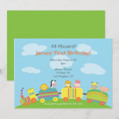 Invitation à la fête d'anniversaire du train pour (Devant / Derrière)