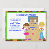 Invitation à la fête d'anniversaire du Twin Bowlin (Devant)