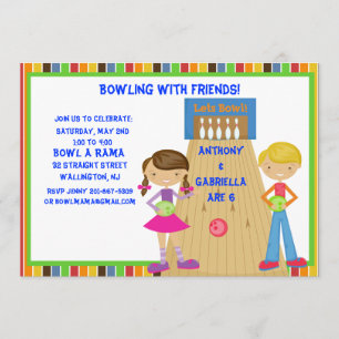 Invitation à la fête d'anniversaire du Twin Bowlin