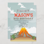 Invitation à la fête d'anniversaire du volcan (Devant / Derrière)