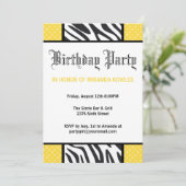 Invitation à la fête d'anniversaire du Zebra de Ye (Debout devant)
