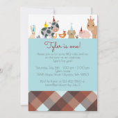 Invitation à la fête d'anniversaire d'un animal de (Devant)