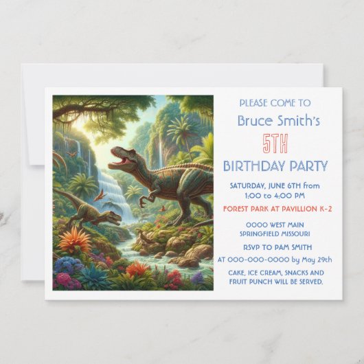 Invitation à la fête d'anniversaire d'un garçon de (Devant)
