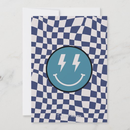 Invitation à la fête d'anniversaire d'un garçon he (Dos)