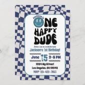 Invitation à la fête d'anniversaire d'un garçon he (Devant / Derrière)