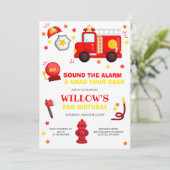 Invitation à la fête d'anniversaire d'un pompier (Debout devant)