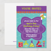 Invitation à la fête d'anniversaire d'un scientifi (Devant / Derrière)