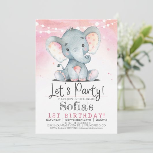 Invitation à la fête d'anniversaire d'une fille d' (Debout devant)