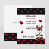 Invitation à la fête d'anniversaire d'une infirmiè (Devant / Derrière)