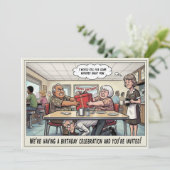 Invitation à la fête d'anniversaire d'une personne (Debout devant)