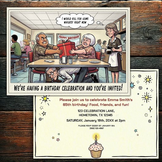 Invitation à la fête d'anniversaire d'une personne