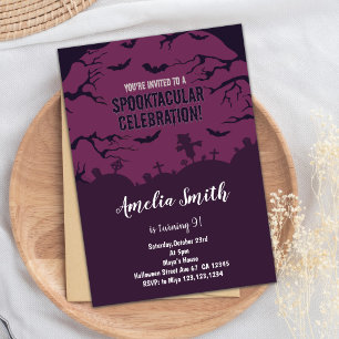 Invitation à la fête d'anniversaire éffrayante d'H