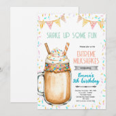 Invitation à la fête d'anniversaire Extreme Milksh (Devant / Derrière)