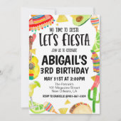 Invitation à la fête d'anniversaire Fiesta (Devant)
