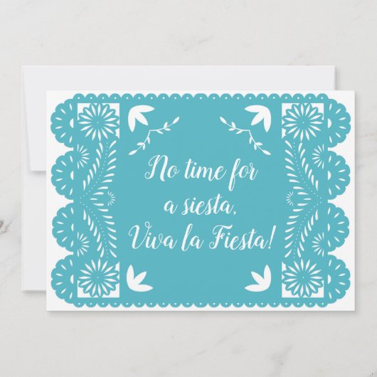 Invitation à la fête d'anniversaire Fiesta Papier (Dos)