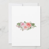 Invitation à la fête d'anniversaire Floral Rose ro (Dos)