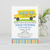 Invitation à la fête d'anniversaire Fun Tumble Bus (Debout devant)