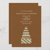 Invitation à la fête d'anniversaire Gâteau d'anniv (Devant / Derrière)