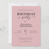 INVITATION À LA FÊTE D'ANNIVERSAIRE GÂTEAU DÉCORAT (Devant)