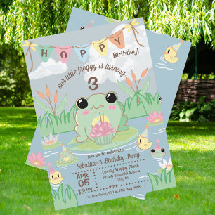 Invitation à la fête d'anniversaire Hoppy Birthday