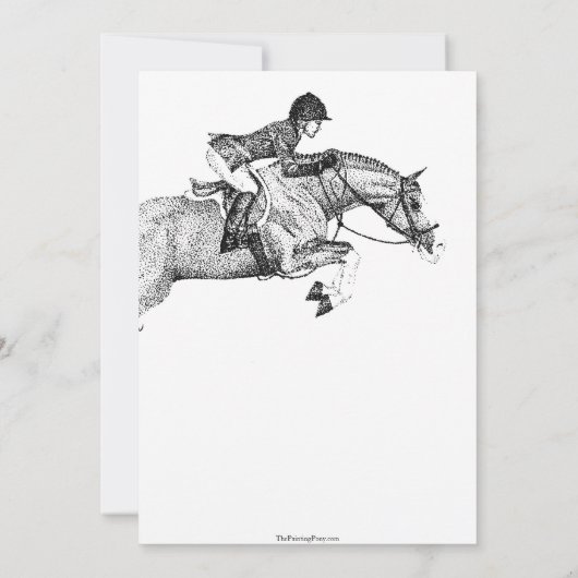 Invitation à la fête d'anniversaire Hunter Pony (Dos)