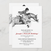 Invitation à la fête d'anniversaire Hunter Pony (Devant / Derrière)