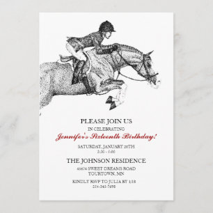 Invitation à la fête d'anniversaire Hunter Pony