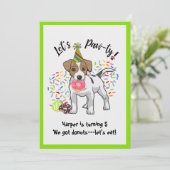 Invitation à la fête d'anniversaire Jack Russell T (Debout devant)