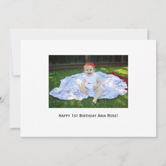 Invitation à la fête d'anniversaire Lady Bug First (Dos)