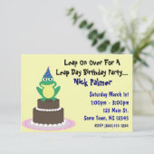 Invitation à la fête d'anniversaire le jour du bon (Debout devant)