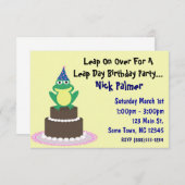 Invitation à la fête d'anniversaire le jour du bon (Devant / Derrière)