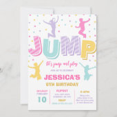 Invitation à la fête d'anniversaire Let's Jump and (Devant)