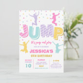 Invitation à la fête d'anniversaire Let's Jump and (Debout devant)