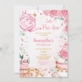 Invitation à la fête d'anniversaire Let's Par-tea (Devant)