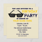 Invitation à la fête d'anniversaire - Lunettes de (Devant / Derrière)