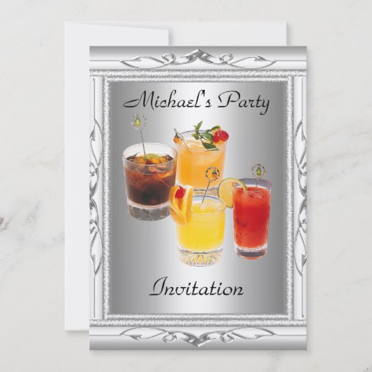 Invitation à la fête d'anniversaire masculine (Devant)