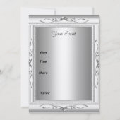 Invitation à la fête d'anniversaire masculine (Dos)