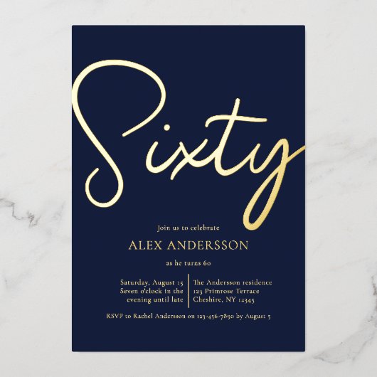 Invitation à la fête d'anniversaire masculine (Recto)