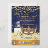 Invitation à la fête d'anniversaire Masquerade Mar (Dos)
