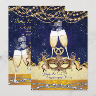 Invitation à la fête d'anniversaire Masquerade Mar