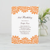 Invitation à la fête d'anniversaire moderne et flo (Debout devant)