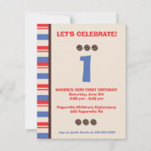 Invitation à la fête d'anniversaire Monkey Busines (Dos)