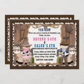 Invitation à la fête d'anniversaire occidentale de (Devant / Derrière)