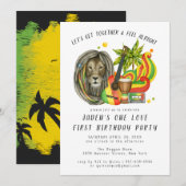 Invitation à la fête d'anniversaire One Love First (Devant / Derrière)