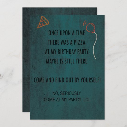 Invitation à la fête d'anniversaire ! Oui ! (Devant / Derrière)