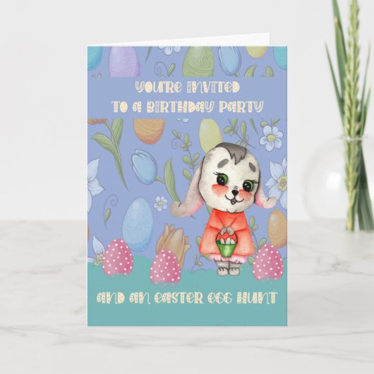 Invitation à la fête d'anniversaire Pâques dimanch (Devant)