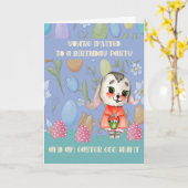 Invitation à la fête d'anniversaire Pâques dimanch (Fleur jaune)